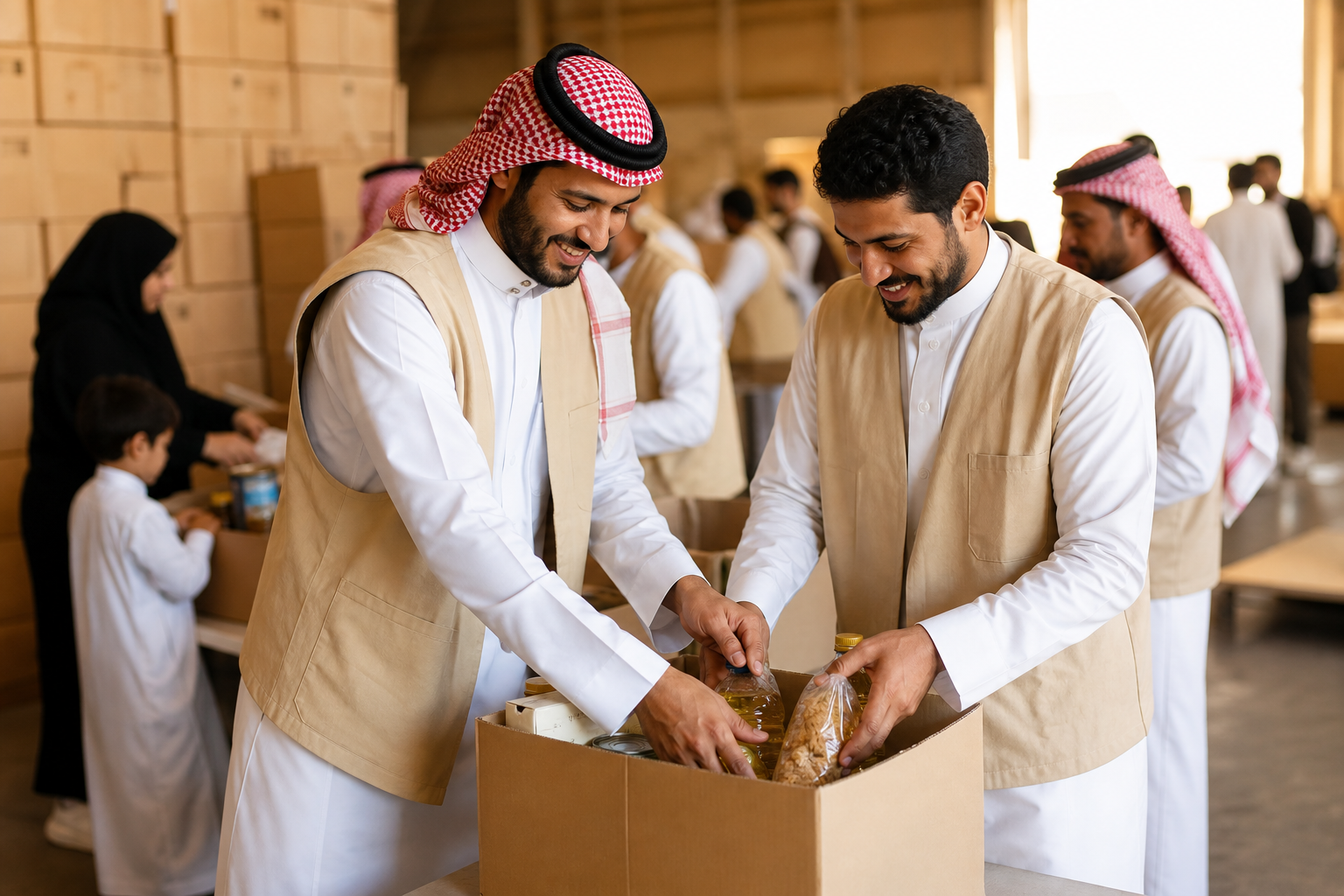 توزيع سلال رمضانية